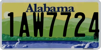 AL license plate 1AW7724