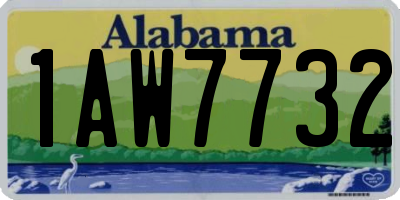 AL license plate 1AW7732