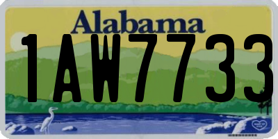 AL license plate 1AW7733