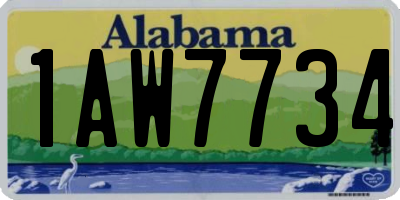AL license plate 1AW7734