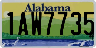 AL license plate 1AW7735