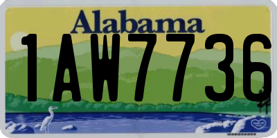 AL license plate 1AW7736
