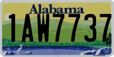 AL license plate 1AW7737