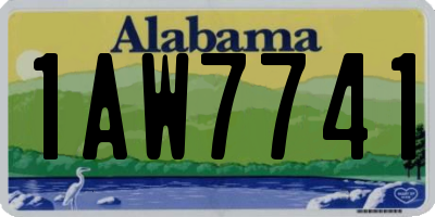 AL license plate 1AW7741