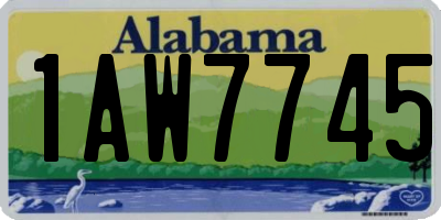 AL license plate 1AW7745