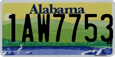 AL license plate 1AW7753