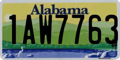 AL license plate 1AW7763