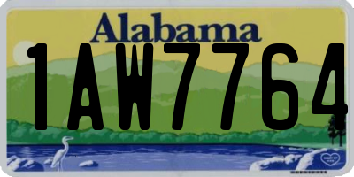 AL license plate 1AW7764