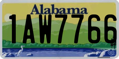 AL license plate 1AW7766