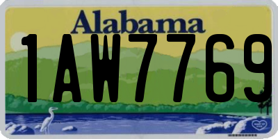 AL license plate 1AW7769