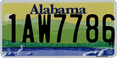 AL license plate 1AW7786