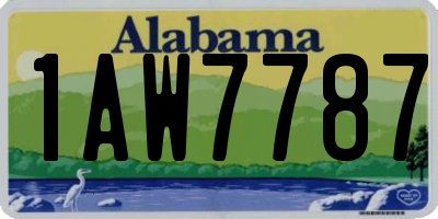 AL license plate 1AW7787