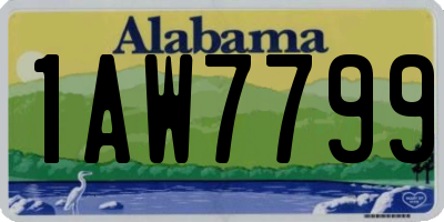 AL license plate 1AW7799