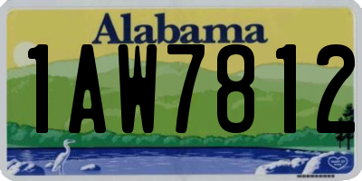 AL license plate 1AW7812