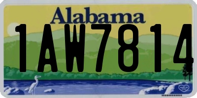AL license plate 1AW7814