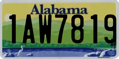 AL license plate 1AW7819
