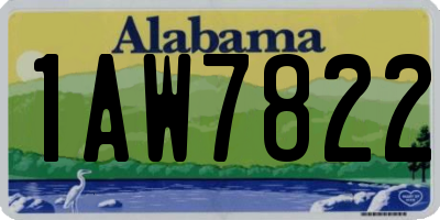 AL license plate 1AW7822