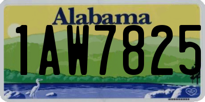 AL license plate 1AW7825