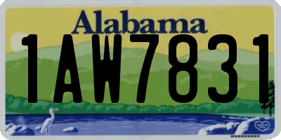 AL license plate 1AW7831