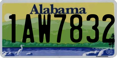 AL license plate 1AW7832