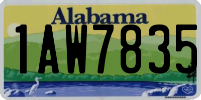 AL license plate 1AW7835