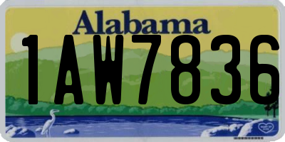 AL license plate 1AW7836