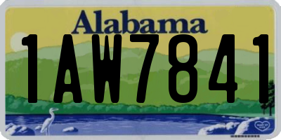 AL license plate 1AW7841