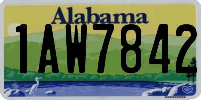 AL license plate 1AW7842