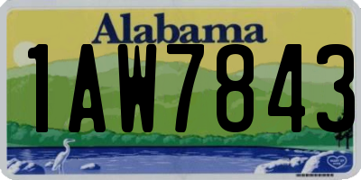 AL license plate 1AW7843