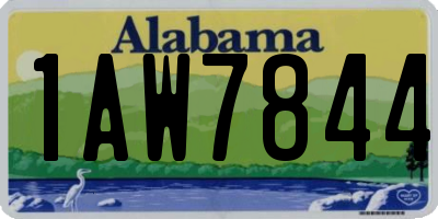 AL license plate 1AW7844