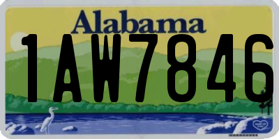 AL license plate 1AW7846