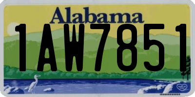 AL license plate 1AW7851