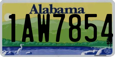 AL license plate 1AW7854