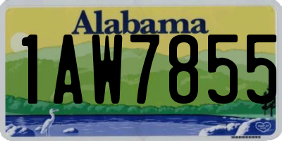 AL license plate 1AW7855