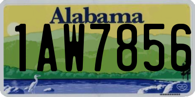 AL license plate 1AW7856