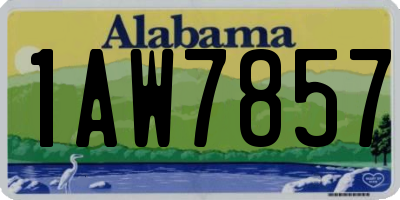 AL license plate 1AW7857