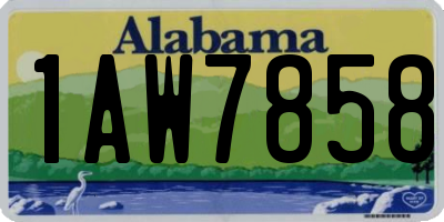 AL license plate 1AW7858