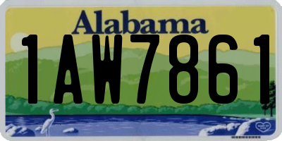 AL license plate 1AW7861