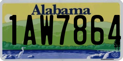 AL license plate 1AW7864