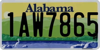 AL license plate 1AW7865