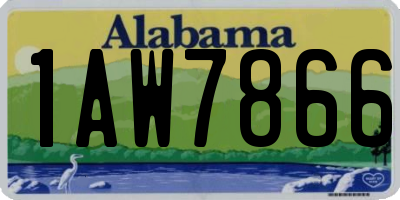 AL license plate 1AW7866