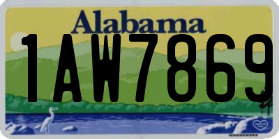 AL license plate 1AW7869