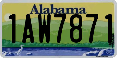 AL license plate 1AW7871