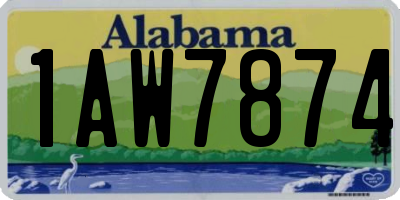 AL license plate 1AW7874