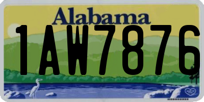 AL license plate 1AW7876