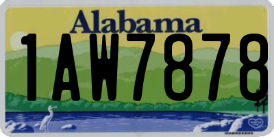 AL license plate 1AW7878
