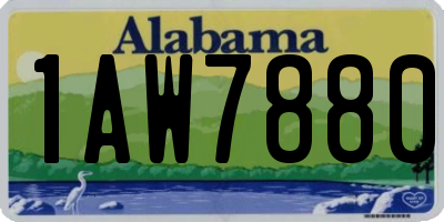 AL license plate 1AW7880