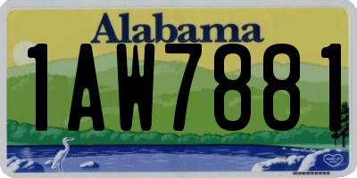 AL license plate 1AW7881