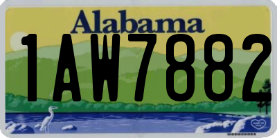 AL license plate 1AW7882
