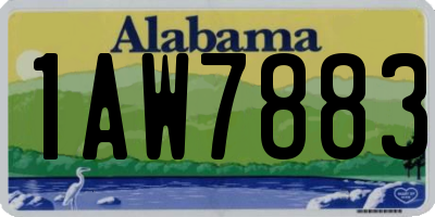 AL license plate 1AW7883